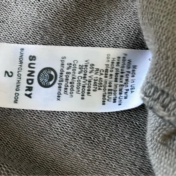 SUNDRY EVEREVE Grey Camo Mini Skirt Size 2 - Picture 10 of 11